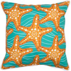 Starfish In Waves Pillow