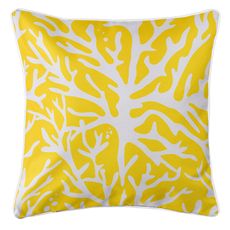 Sea Coral Coastal Pillow - Yellow
