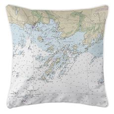 Thimble Islands, CT Nautical Chart Pillow