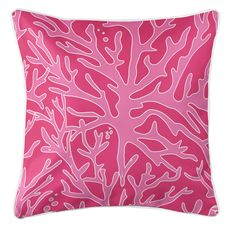 Sea Coral Coastal Pillow - Light Pink, Dark Pink