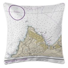 Pacific Grove, Monterey, CA Nautical Chart Pillow