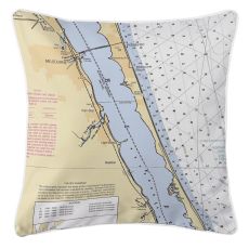 Melbourne, Florida Nautical Chart Pillow