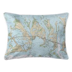 Sugarloaf, Cudjoe & Summerland Keys, FL Nautical Chart Lumbar Coastal Pillow