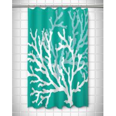 Coral Duo On Aqua Shower Curtain