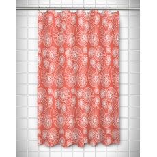 Nautilus Outline Coral Shower Curtain
