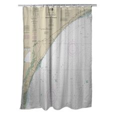 Little River Inlet, NC to Winyah Bay Entrance, SC Nautical Chart Shower Curtain