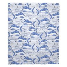 Sailfish School Blue Fleece Throw Blanket