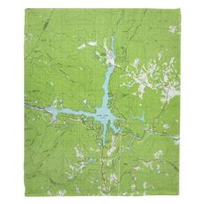 Lake Lure, NC (1982) Topo Map Fleece Throw Blanket