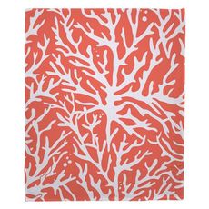Coral Coral Fleece Throw Blanket