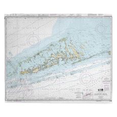 Sombrero Key to Sand Key, FL Nautical Chart Fleece Throw Blanket