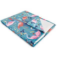 Flamingo Love Fleece Throw Blanket