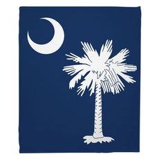 South Carolina Flag Fleece Throw Blanket