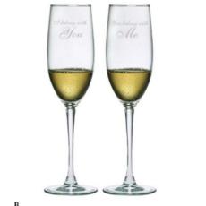 I Belong With You..... Champagne Flutes