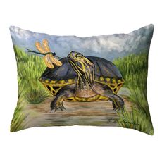 Dragonfly to Turtle Small Noncorded Pillow 11x14