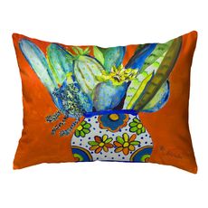 Potted Cactus Small Noncorded Pillow 11x14