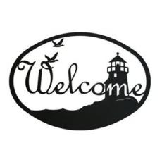Lighthouse & Birds Welcome Sign