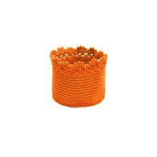 Mode Crochet6X4 Basket W/ Crochet Trim