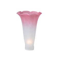 3" W X 5" H White/Pink Pond Lily Shade