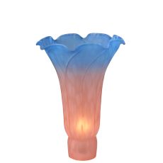 4" W X 6" H Pink/Blue Pond Lily Shade