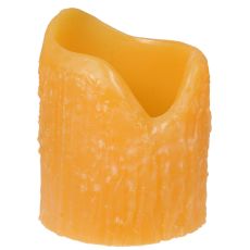 4" W X 5" H Poly Resin Honey Amber Uneven Top Candle Cover