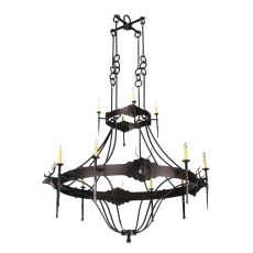 72" W Stag 12 Lt Two Tier Chandelier