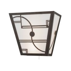 16" W Revival Deco W/Pull Chain Wall Sconce