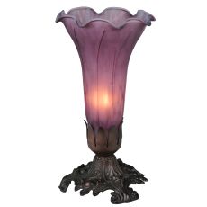 8" H Lavender Pond Lily Accent Lamp