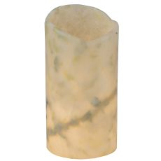 4" W X 8" H Cylinder Jadestone Light Green Uneven Top Candle Cover