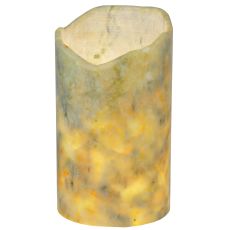 4" W X 7" H Cylinder Jadestone Light Green Uneven Top Candle Cover