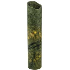 3.4" W X 16" H Cylinder Jadestone Green Uneven Top Candle Cover