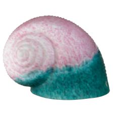 5" W X 6" L Pink/Teal Pate-De-Verre Snail Shade