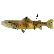 30" W Metro Fusion Brown Trout Glass Wall Sconce