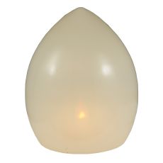 9" W Metro Fusion Ivory Egg Blown Glass Glass