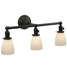 23.5" W Revival Chelsea 3 Lt Paddle Socket Wall Sconce