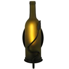 4.25" W Tuscan Vineyard Frosted Green Wine Bottle Wall Sconce