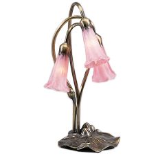 16" H Pink Pond Lily 3 Lt Accent Lamp