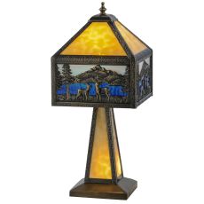 21" H Deer Lodge Lighted Base Table Lamp