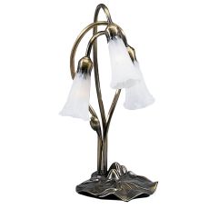 16" H White Pond Lily 3 Lt Accent Lamp