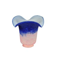 5.5" W Fluted Pink And Blue Shade