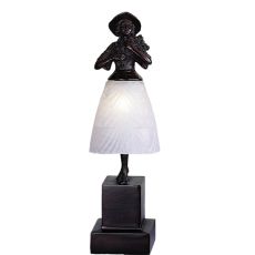 16" H Silhouette Lady With Bouquet Accent Lamp