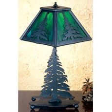 14" H Tall Pine Accent Lamp