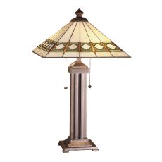 24" H Diamond Band Mission Table Lamp
