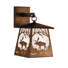 7.5" W Moose At Dawn Hanging Wall Sconce