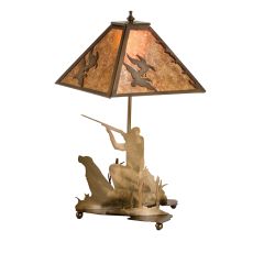 20" H Duck Hunter W/Dog Table Lamp
