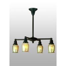 27" W Revival Oyster Bay Favrile 4 Arm Chandelier