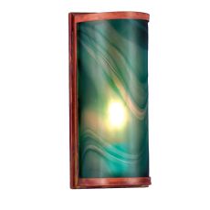 5.5" W Cylinder Mente Swirl Fused Glass Wall Sconce