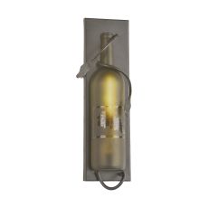 4" W Tuscan Vineyard Etched Grapes Wine Bottle Pocket Wall Sconce