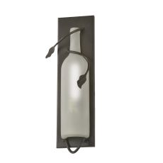 4" W Tuscan Vineyard Frosted White Wine Bottle Pocket Wall Sconce