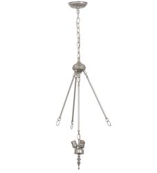 30"H Nickel 3 Lt Inverted Pendant Hardware