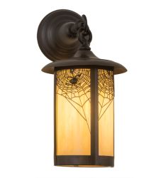 8"W Fulton Spider Web Hanging Wall Sconce